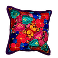 Bild in Galerie-Betrachter laden, Handgewebte Kissenhülle mit Blumenstickerei – Bunt, 48x48 cm – Chichicastenango Design