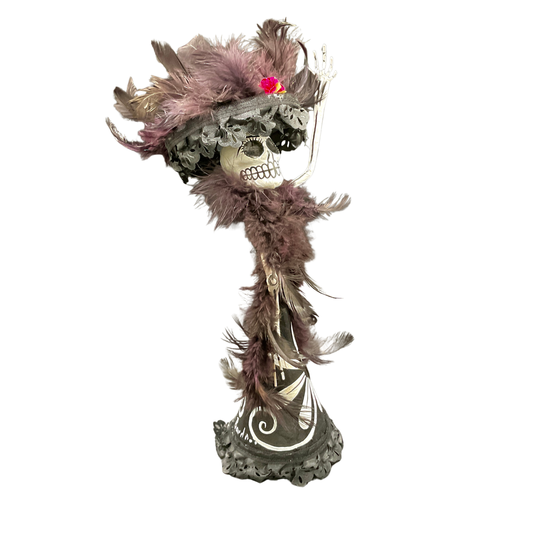Catrina aus Pappmaché – Handgefertigte mexikanische Deko für Día de los Muertos & Totenfest