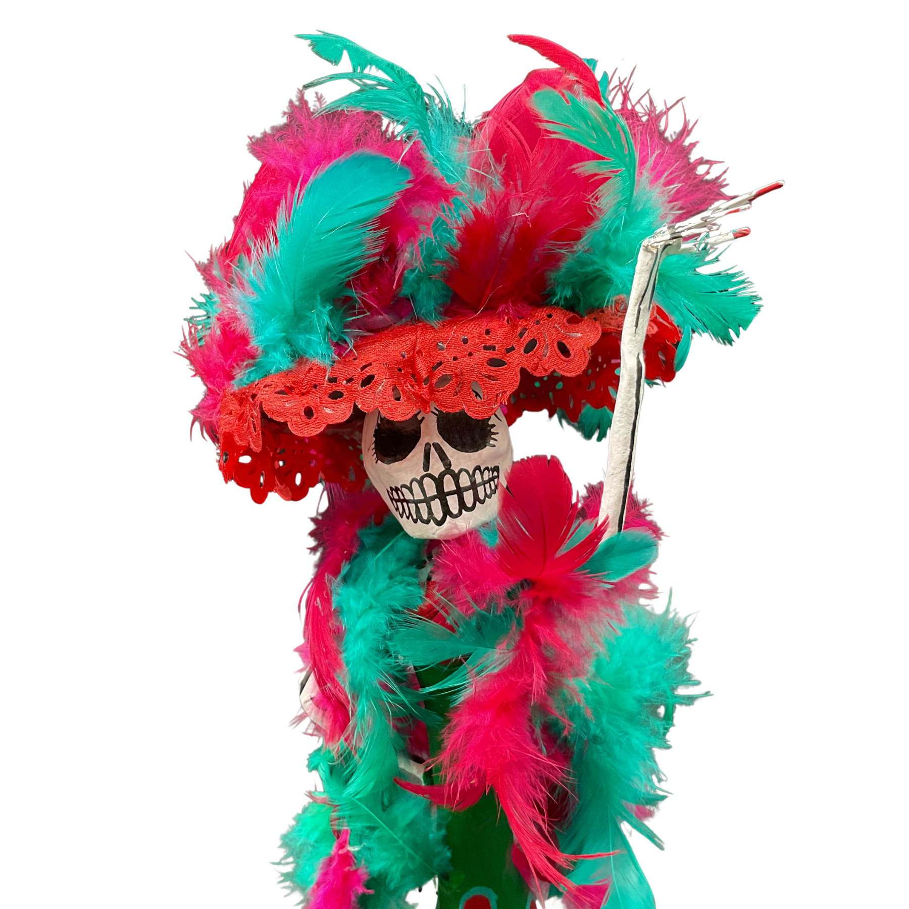 Catrina aus Pappmaché – Handgefertigte mexikanische Deko für Día de los Muertos & Totenfest