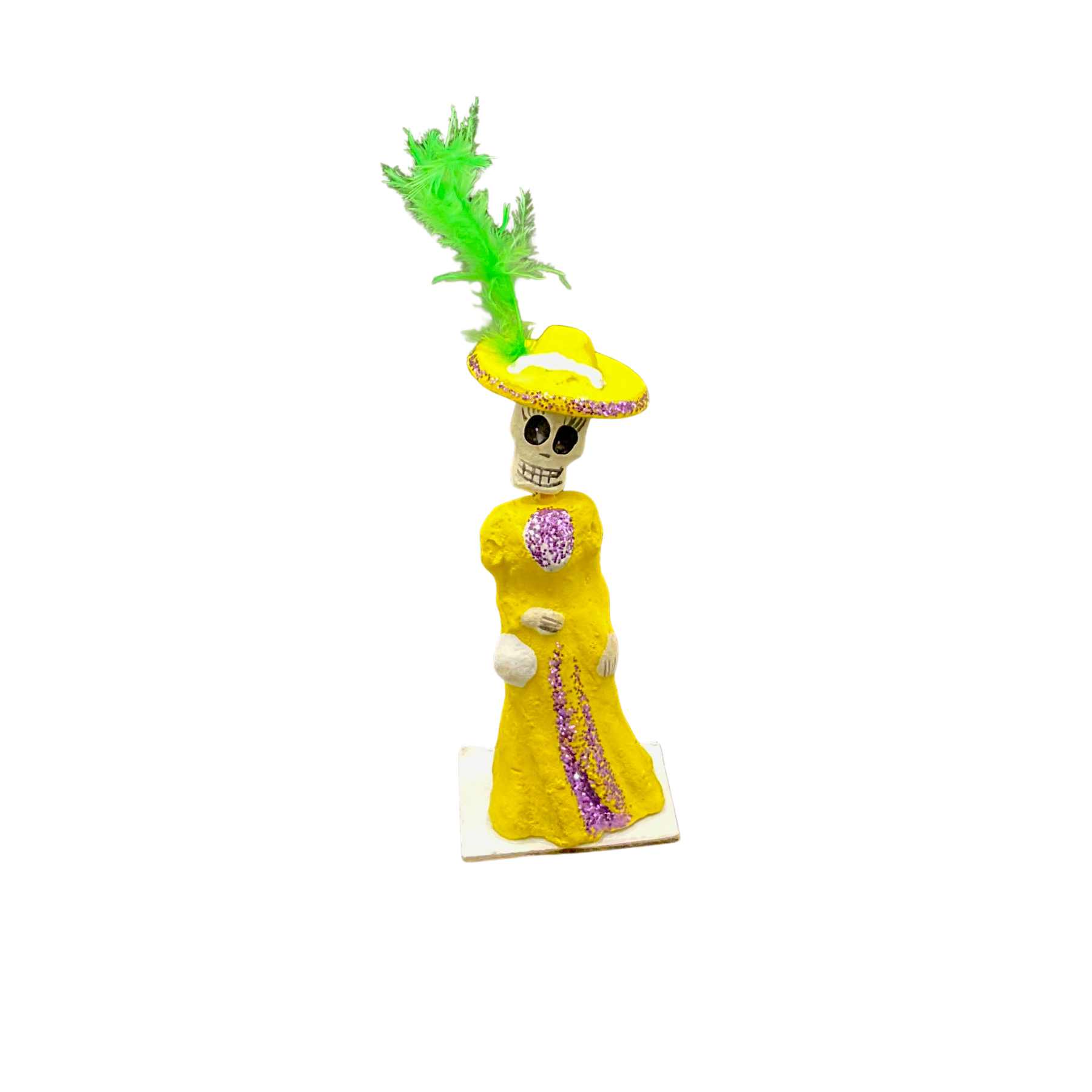 Catrina aus Ton – Handgefertigte Mini-Figuren für Día de los Muertos & Totenfest Deko-viele Farben verfügbar