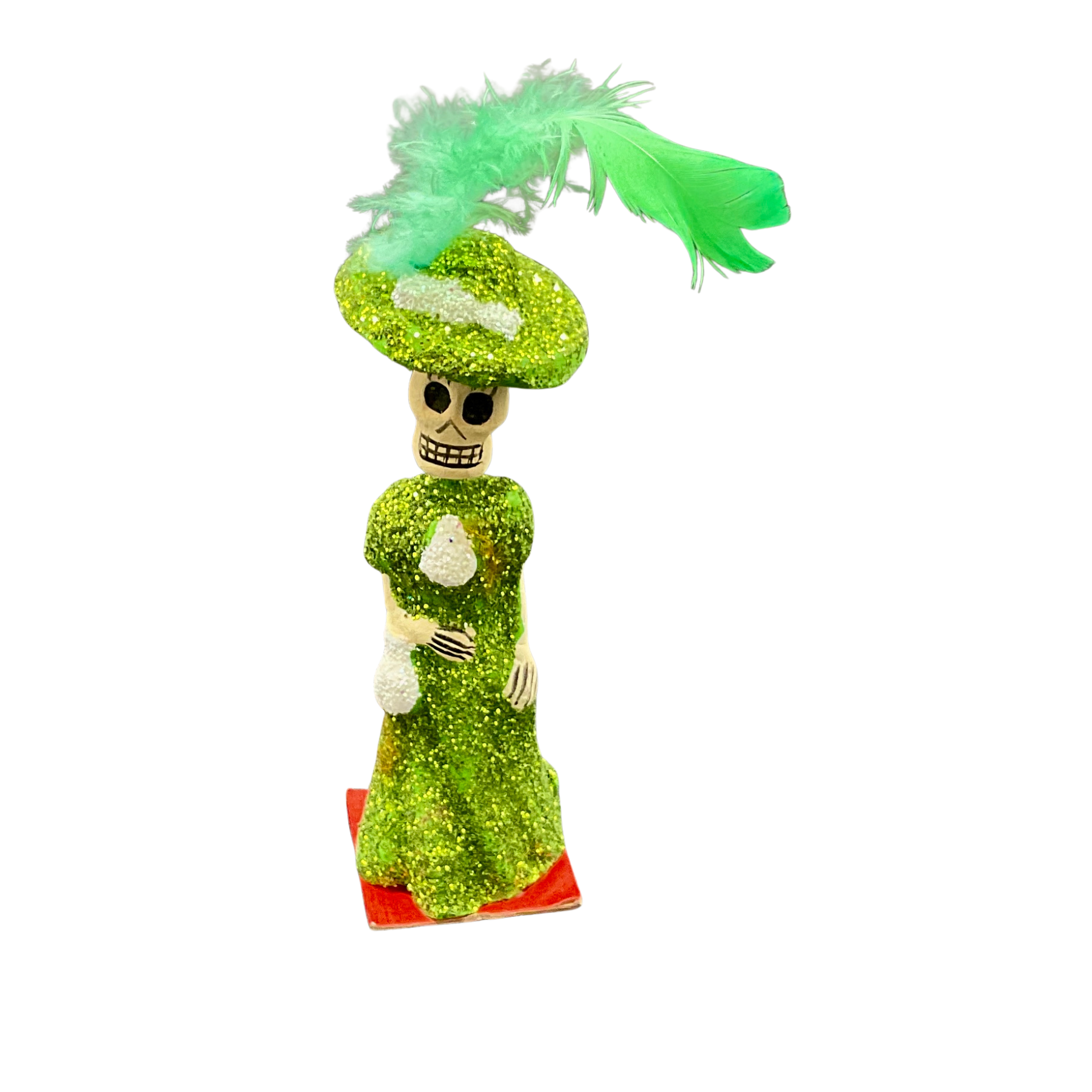 Catrina aus Ton – Handgefertigte Mini-Figuren für Día de los Muertos & Totenfest Deko-viele Farben verfügbar
