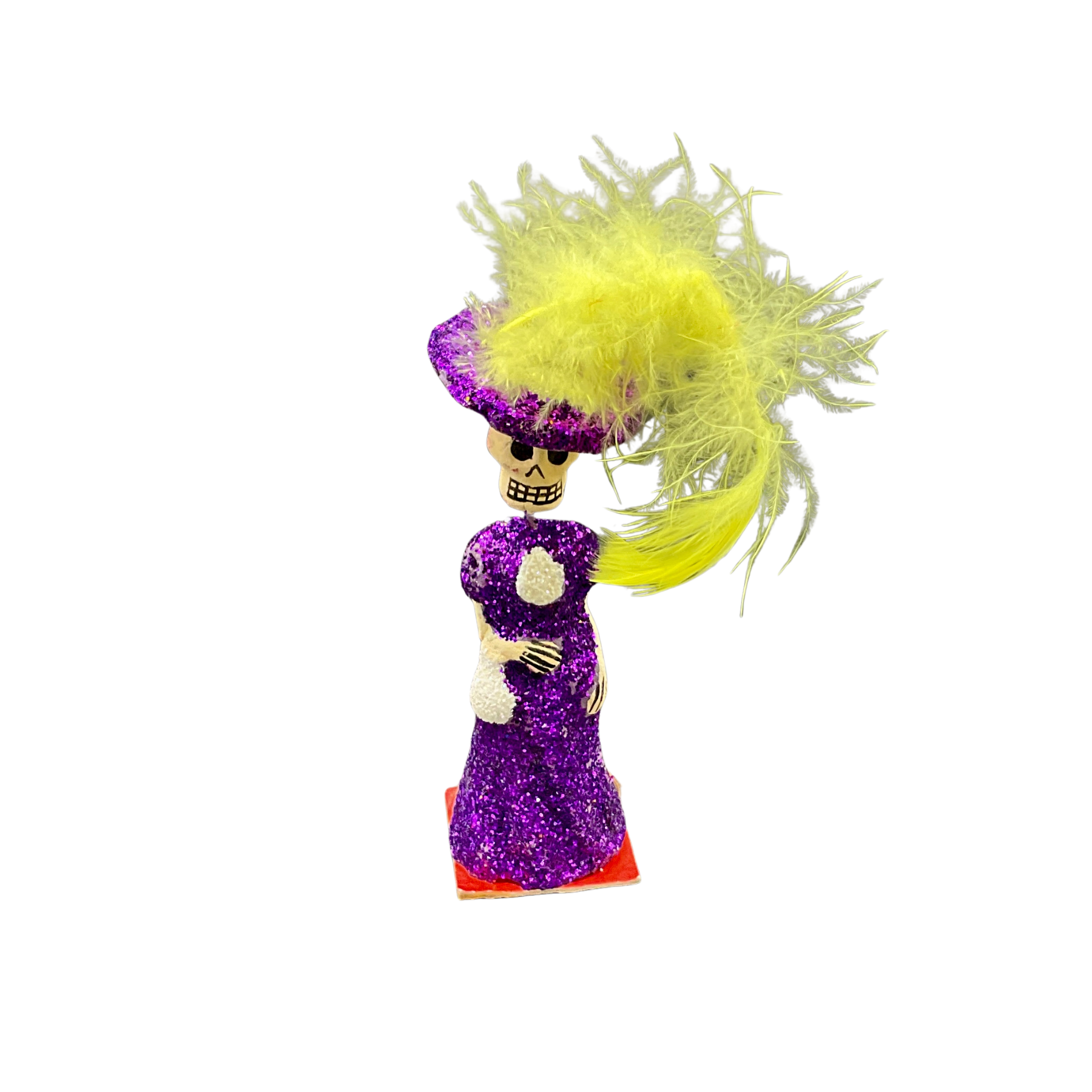 Catrina aus Ton – Handgefertigte Mini-Figuren für Día de los Muertos & Totenfest Deko-viele Farben verfügbar