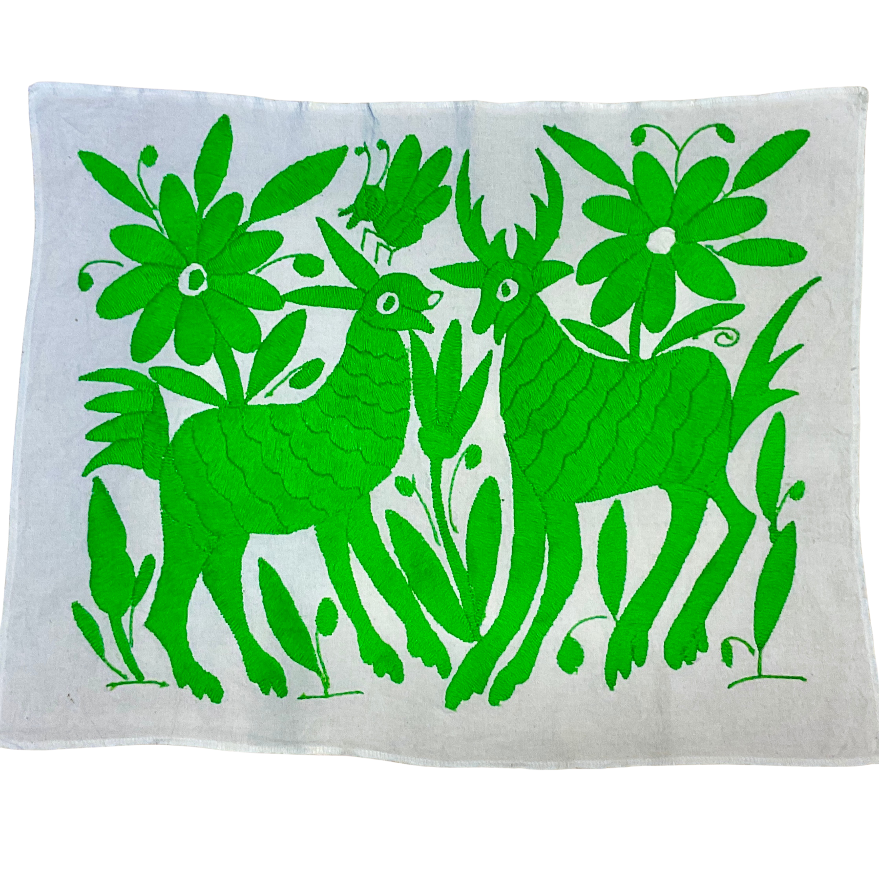 Otomí-Stickerei (ca. 40x35 cm) – Mexikanisches Textilkunstwerk aus traditioneller Handarbeit (30+ Varianten)