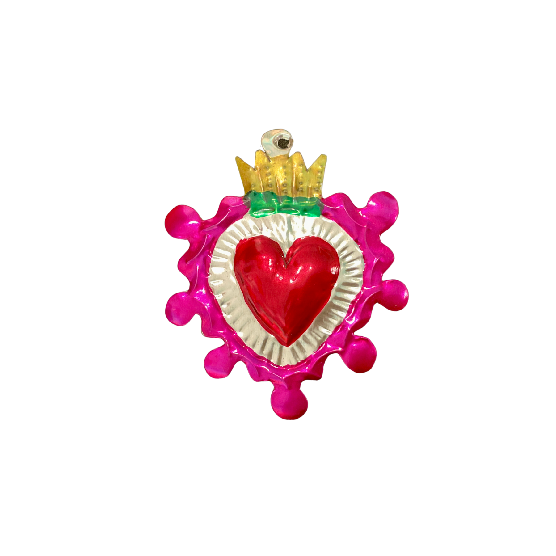 Gepunzte Metallherzen aus Oaxaca – Mexikanischer Wandschmuck & Glücksbringer