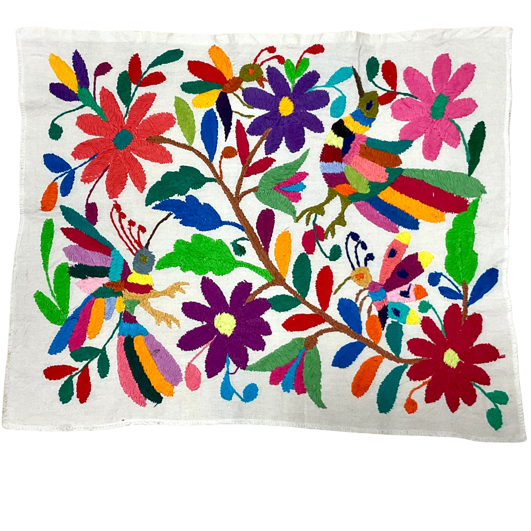 Otomí-Stickerei (ca. 40x35 cm) – Mexikanisches Textilkunstwerk aus traditioneller Handarbeit (30+ Varianten)