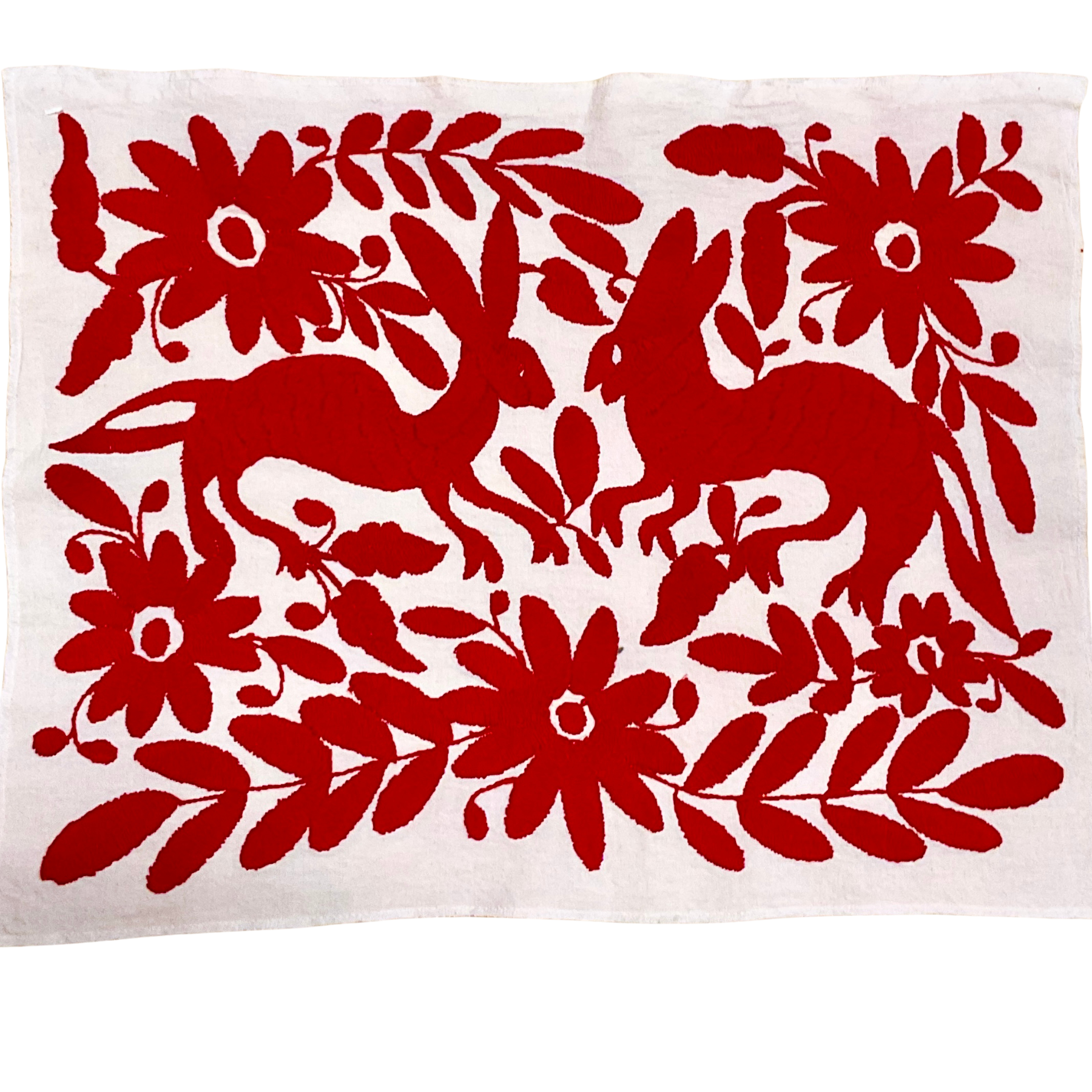 Otomí-Stickerei (ca. 40x35 cm) – Mexikanisches Textilkunstwerk aus traditioneller Handarbeit (30+ Varianten)