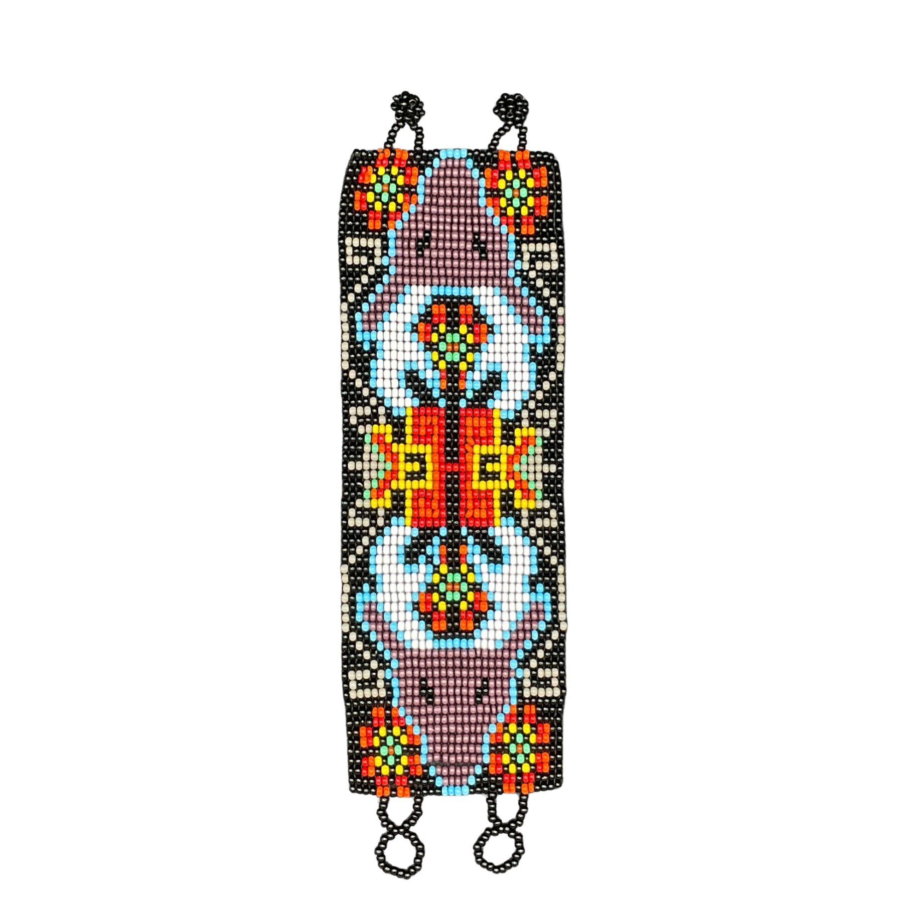 Handgewebtes Glasperlenarmband ca. 5cm breit aus Guatemala – Kunsthandwerk aus Chichicastenango