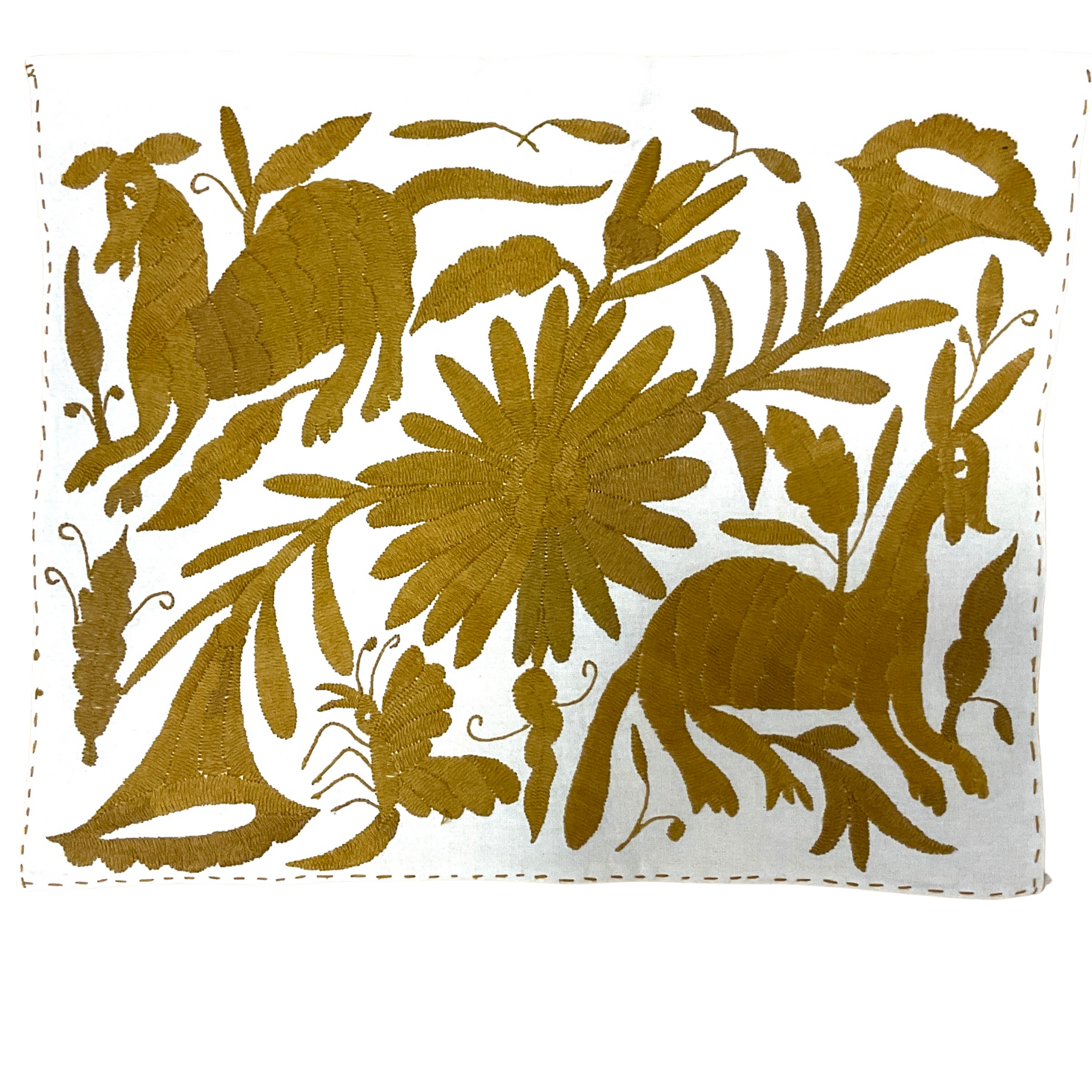 Otomí-Stickerei (ca. 40x35 cm) – Mexikanisches Textilkunstwerk aus traditioneller Handarbeit (30+ Varianten)