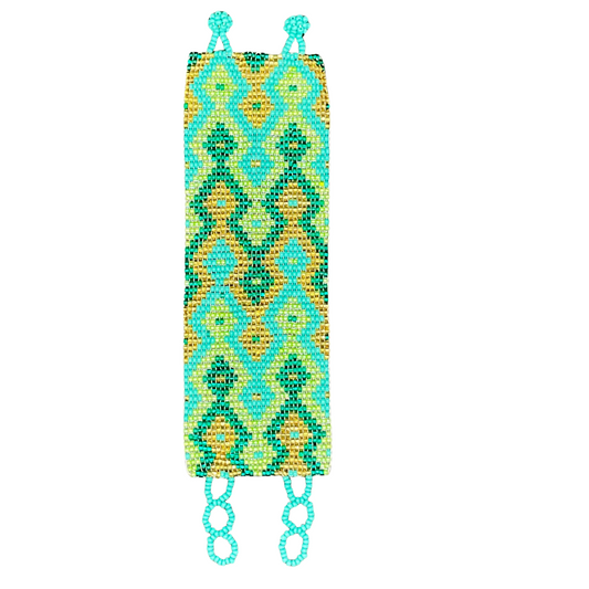 Handgewebtes Glasperlenarmband ca. 5cm breit aus Guatemala – Kunsthandwerk aus Chichicastenango